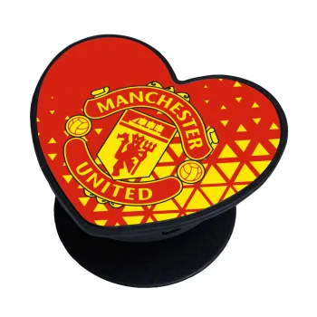 Manchester United F.C., Phone Holders Stand  καρδιά Μαύρο Βάση Στήριξης Κινητού στο Χέρι