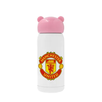 Manchester United F.C., Pink stainless steel thermal flask, 320ml