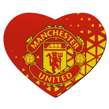 Manchester United F.C., Mousepad καρδιά 23x20cm