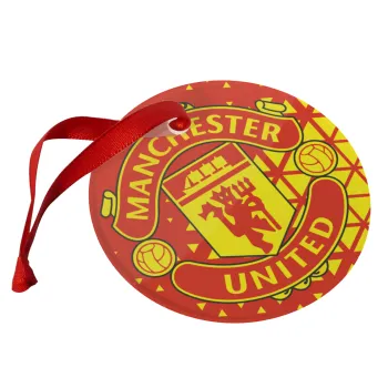 Manchester United F.C., Christmas ornament glass 9cm