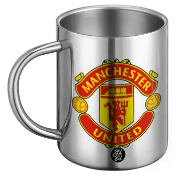 Manchester United F.C., Ανοξείδωτη Μεταλλική Κούπα 450ml - Διπλού Τοιχώματος