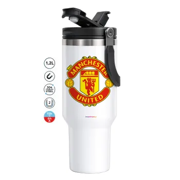 Manchester United F.C., Mega Tumbler με καπάκι, διπλού τοιχώματος (θερμό) 1,2L