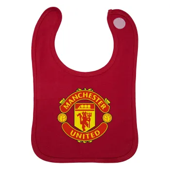 Manchester United F.C., Σαλιάρα με Σκρατς Κόκκινη 100% Organic Cotton (0-18 months)