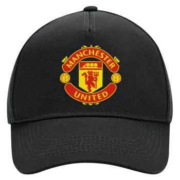 Manchester United F.C., Καπέλο Ενηλίκων Ultimate ΜΑΥΡΟ, (100% ΒΑΜΒΑΚΕΡΟ DRILL, ΕΝΗΛΙΚΩΝ, UNISEX, ONE SIZE)