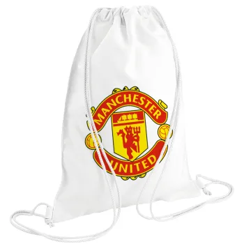 Manchester United F.C., Backpack pouch GYMBAG white (28x40cm)