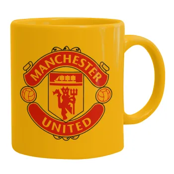 Manchester United F.C., Ceramic coffee mug yellow, 330ml