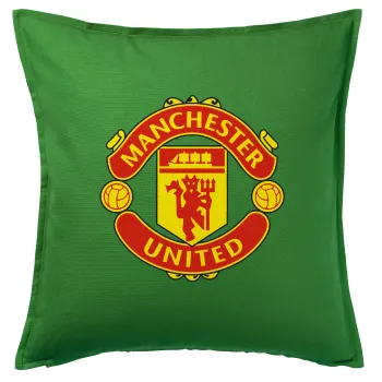 Manchester United F.C., Sofa cushion Green 50x50cm includes filling