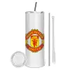 Tumbler stainless steel 600ml, with metal straw & cleaning brush