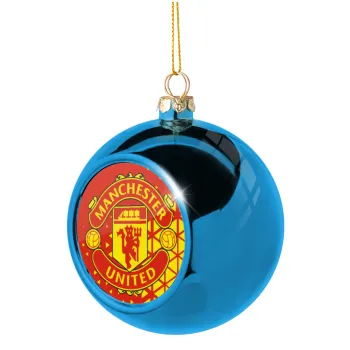 Manchester United F.C., Blue Christmas tree ball ornament 8cm