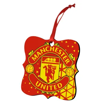 Manchester United F.C., Christmas ornament polygon wooden 7.5cm