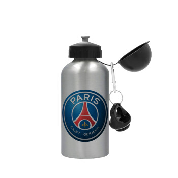 Paris Saint-Germain F.C., Metallic water jug, Silver, aluminum 500ml