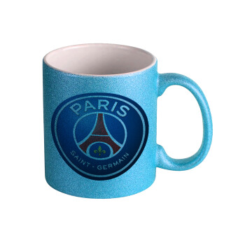 Paris Saint-Germain F.C., Κούπα Σιέλ Glitter που γυαλίζει, κεραμική, 330ml