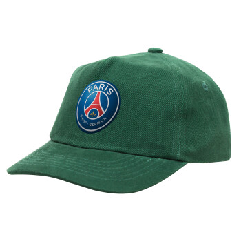 Paris Saint-Germain F.C., Καπέλο παιδικό Baseball, 100% Βαμβακερό, Low profile, Πράσινο