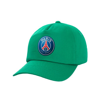 Paris Saint-Germain F.C., Καπέλο Baseball, 100% Βαμβακερό, Low profile, Πράσινο