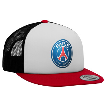 Paris Saint-Germain F.C., Καπέλο Ενηλίκων Foam Flat Snapback με Δίχτυ, (POLYESTER, ΕΝΗΛΙΚΩΝ, UNISEX, ONE SIZE)
