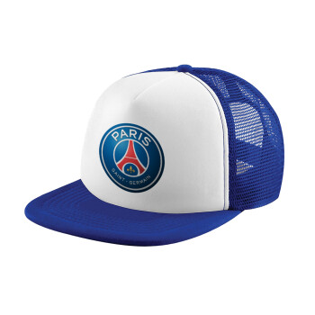 Paris Saint-Germain F.C., Καπέλο Ενηλίκων Soft Trucker με Δίχτυ Blue/White (POLYESTER, ΕΝΗΛΙΚΩΝ, UNISEX, ONE SIZE)