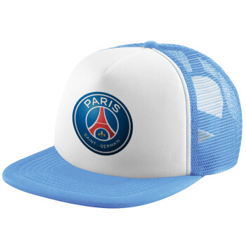 Paris Saint-Germain F.C., Καπέλο παιδικό Soft Trucker με Δίχτυ Γαλάζιο/Λευκό