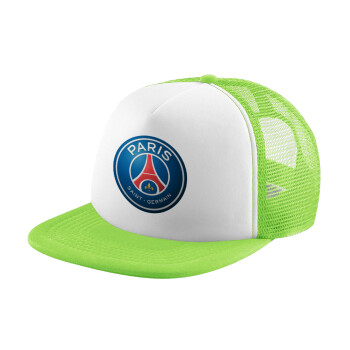Paris Saint-Germain F.C., Καπέλο Soft Trucker με Δίχτυ Πράσινο/Λευκό