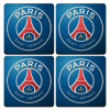 Paris Saint-Germain F.C., ΣΕΤ 4 Σουβέρ ξύλινα τετράγωνα (9cm)