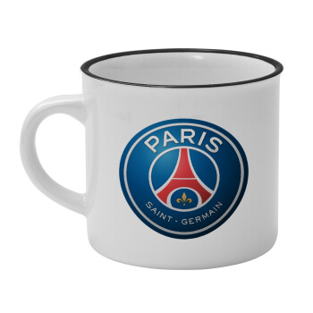 Paris Saint-Germain F.C., Κούπα κεραμική vintage Λευκή/Μαύρη 230ml