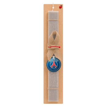 Paris Saint-Germain F.C., Easter Set, wooden keychain & scented Easter candle flat (30cm) (GRAY)