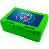 Paris Saint-Germain F.C., Παιδικό δοχείο κολατσιού ΠΡΑΣΙΝΟ 185x128x65mm (BPA free πλαστικό)