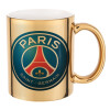 Paris Saint-Germain F.C., Κούπα κεραμική, χρυσή καθρέπτης, 330ml
