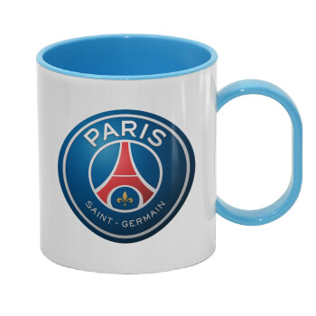 Paris Saint-Germain F.C., Κούπα (πλαστική) (BPA-FREE) Polymer Μπλε για παιδιά, 330ml