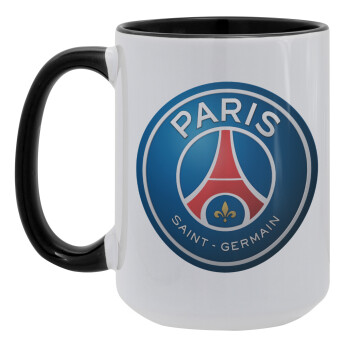 Paris Saint-Germain F.C., Κούπα Mega 15oz, κεραμική Μαύρη, 450ml