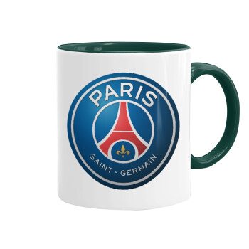 Paris Saint-Germain F.C., Mug colored green, ceramic, 330ml
