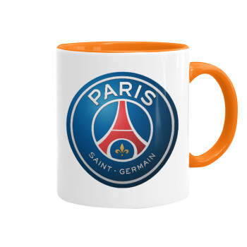 Paris Saint-Germain F.C., Mug colored orange, ceramic, 330ml