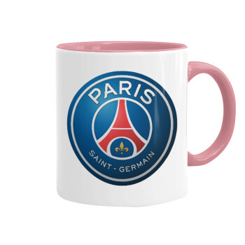 Paris Saint-Germain F.C., Mug colored pink, ceramic, 330ml