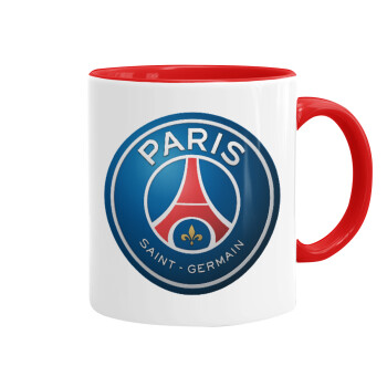 Paris Saint-Germain F.C., Κούπα χρωματιστή κόκκινη, κεραμική, 330ml