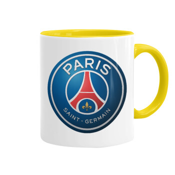 Paris Saint-Germain F.C., Κούπα χρωματιστή κίτρινη, κεραμική, 330ml