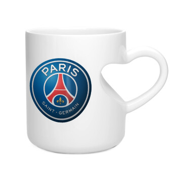 Paris Saint-Germain F.C., Κούπα καρδιά λευκή, κεραμική, 330ml