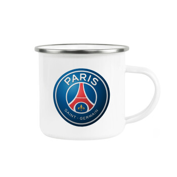 Paris Saint-Germain F.C., Metallic enamel cup white 360ml
