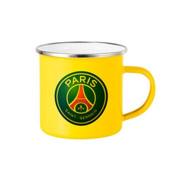 Paris Saint-Germain F.C., Yellow Enamel Metallic Cup 360ml