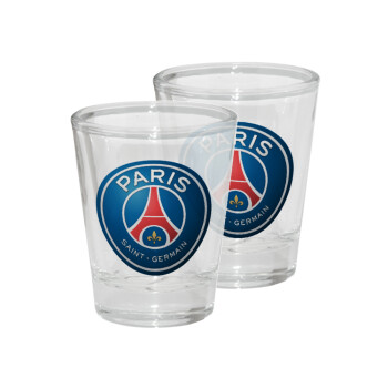 Paris Saint-Germain F.C., Σφηνοπότηρα γυάλινα 45ml διάφανα (2 τεμάχια)