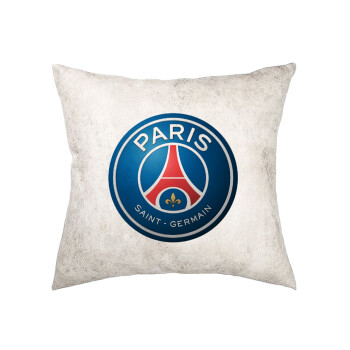Paris Saint-Germain F.C., Μαξιλάρι καναπέ Δερματίνη Γκρι 40x40cm με γέμισμα