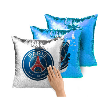 Paris Saint-Germain F.C., Μαξιλάρι καναπέ Μαγικό Μπλε με πούλιες 40x40cm περιέχεται το γέμισμα