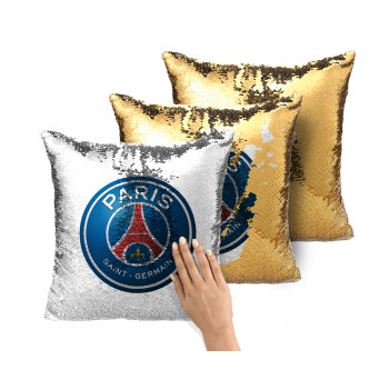 Paris Saint-Germain F.C., Μαξιλάρι καναπέ Μαγικό Χρυσό με πούλιες 40x40cm περιέχεται το γέμισμα