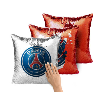 Paris Saint-Germain F.C., Μαξιλάρι καναπέ Μαγικό Κόκκινο με πούλιες 40x40cm περιέχεται το γέμισμα