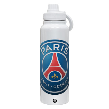 Paris Saint-Germain F.C., 1L Stainless Steel Thermal Bottle with Phone Holder & Double Wall Insulation