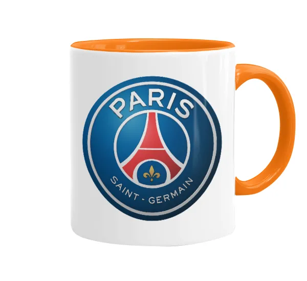 Paris Saint-Germain F.C. — Κούπα χρωματιστή πορτοκαλί, κεραμική, 330ml