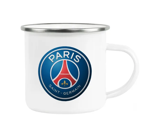Paris Saint-Germain F.C. — Metallic enamel cup white 360ml