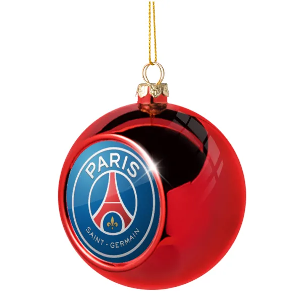 Paris Saint-Germain F.C. — Χριστουγεννιάτικη μπάλα δένδρου Κόκκινη 8cm