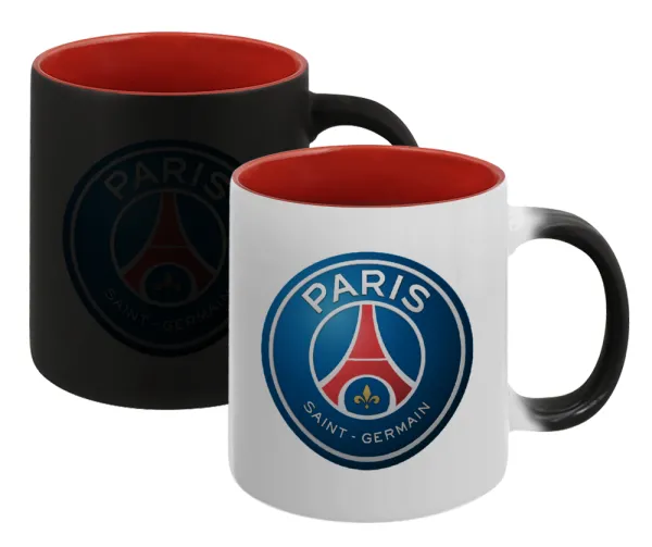 Paris Saint-Germain F.C. — Κούπα Μαγική εσωτερικό κόκκινο, κεραμική, 330ml που αλλάζει χρώμα με το ζεστό ρόφημα