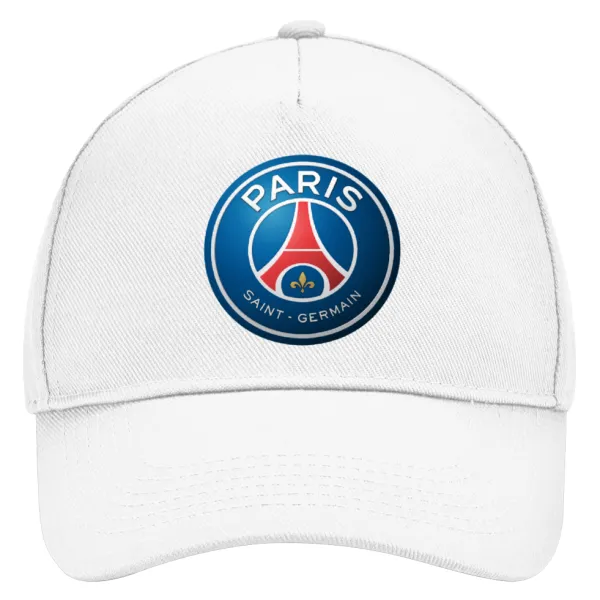 Paris Saint-Germain F.C. — Adult Baseball Cap, Drill, White (100% COTTON, ADULT, UNISEX, ONE SIZE)