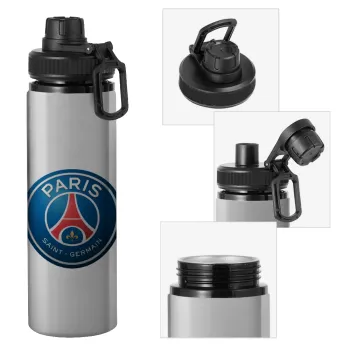 Paris Saint-Germain F.C., Metallic water bottle with safety cap, 850ml aluminum