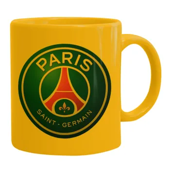 Paris Saint-Germain F.C., Ceramic coffee mug yellow, 330ml